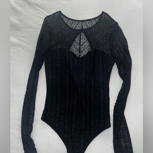 Black lace bodysuit